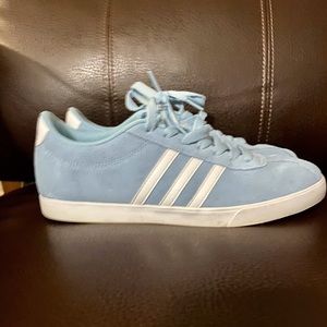 Light blue Adidas court shoes